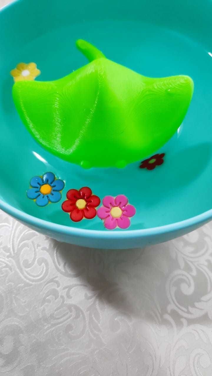 Stingray squishy toy - lime 3D print model_10