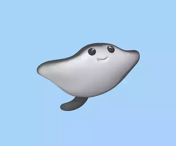 Stingray squishy toy - lime