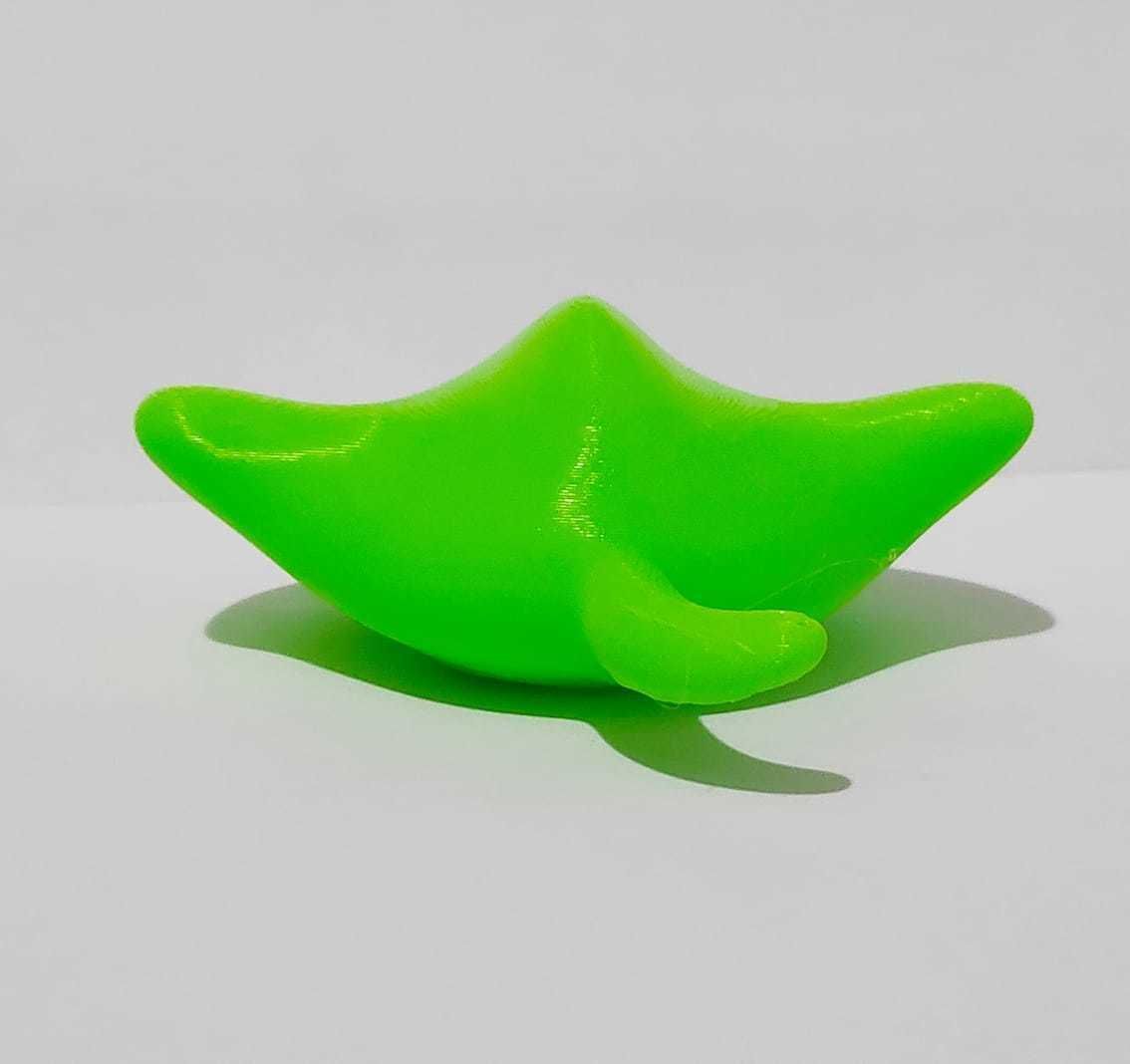 Stingray squishy toy - lime 3D print model_7