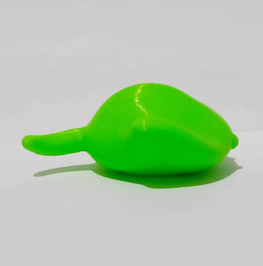 Stingray squishy toy - lime 3D print model_4