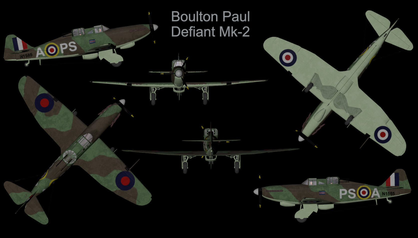 Boulton Paul Defiant Mk-2 3D model_1
