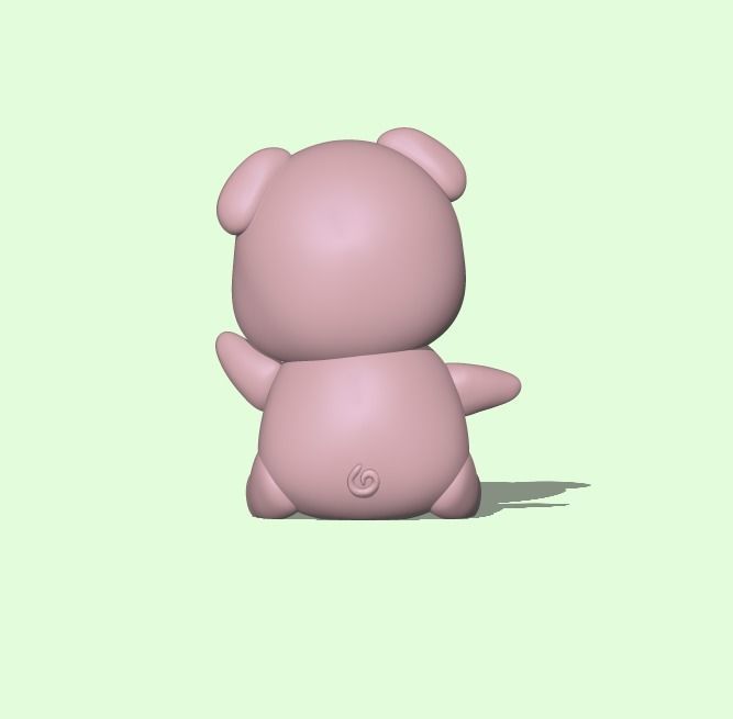  Cute Pig  3D print model_1
