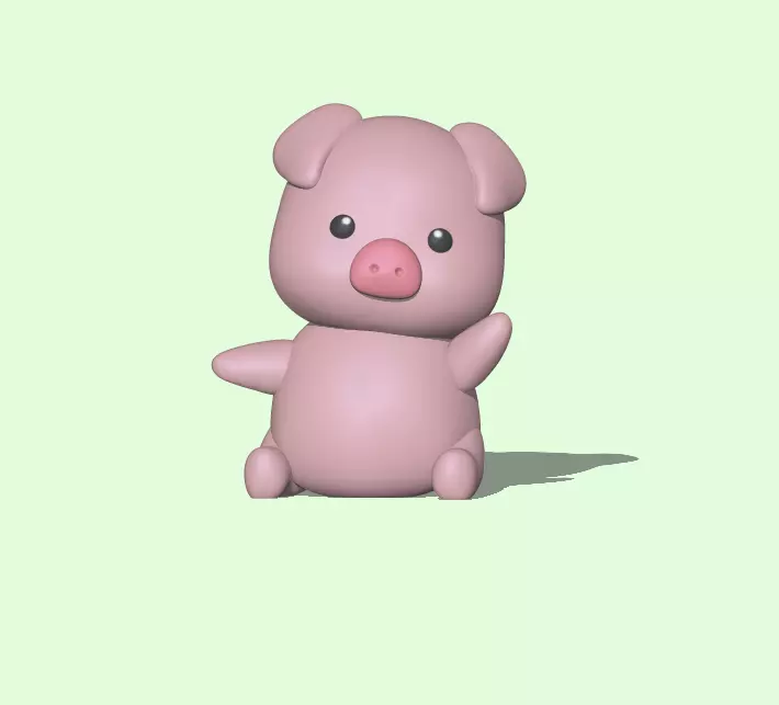  Cute Pig  3D print model_0