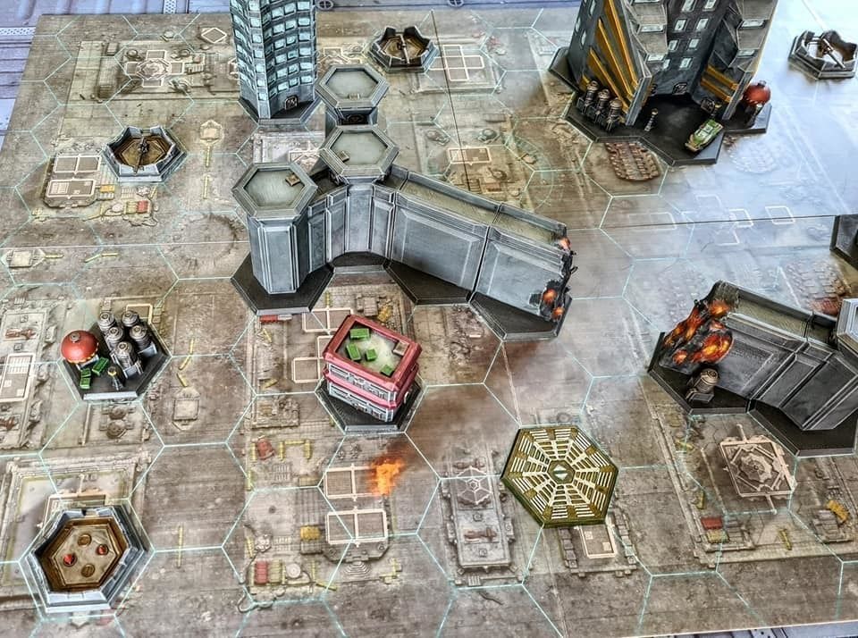 8mm Hex Terrain - Sci fi Human City 3D print model_2