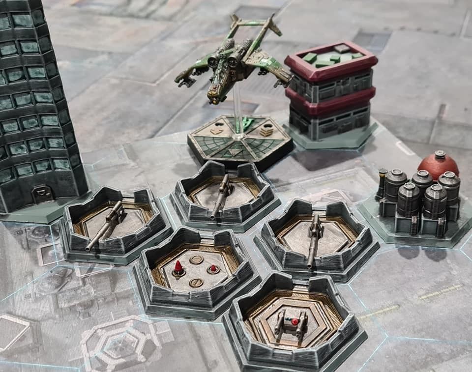 8mm Hex Terrain - Sci fi Human City 3D print model_6