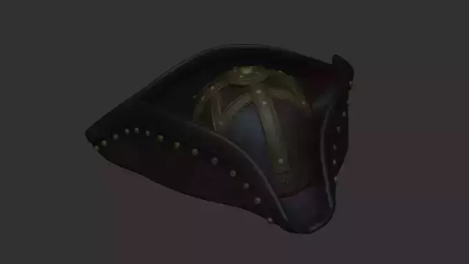 Blackbeard Hat - Pirate Costume Low-poly 3D model