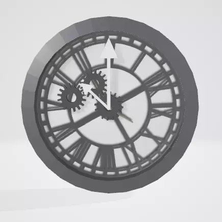 Gear Wall Clock Free low-poly 3D model