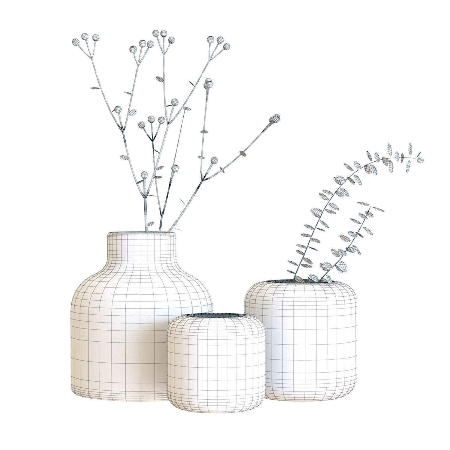 Crate and Barrel Poe and Daydream Vases 3D model_1