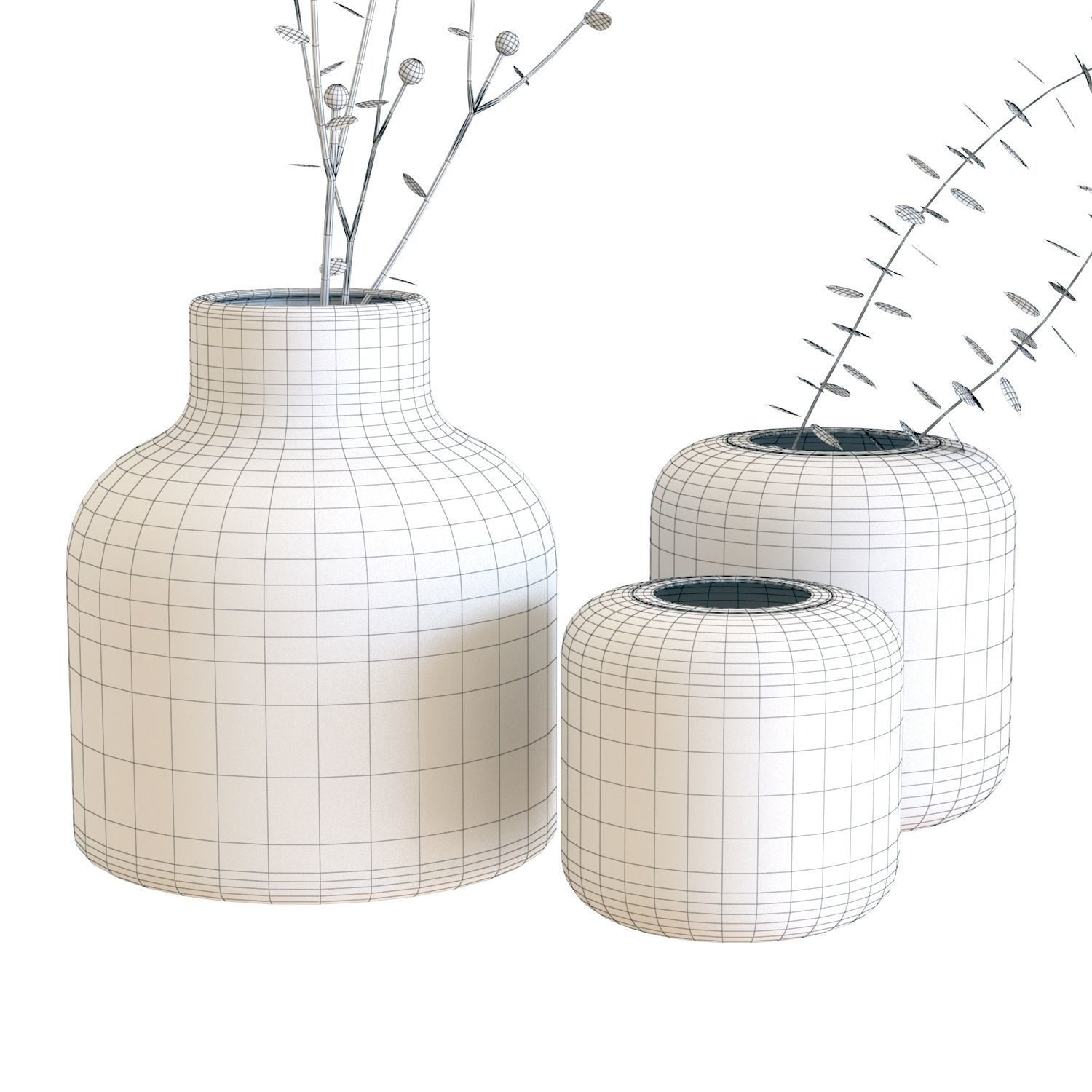 Crate and Barrel Poe and Daydream Vases 3D model_5