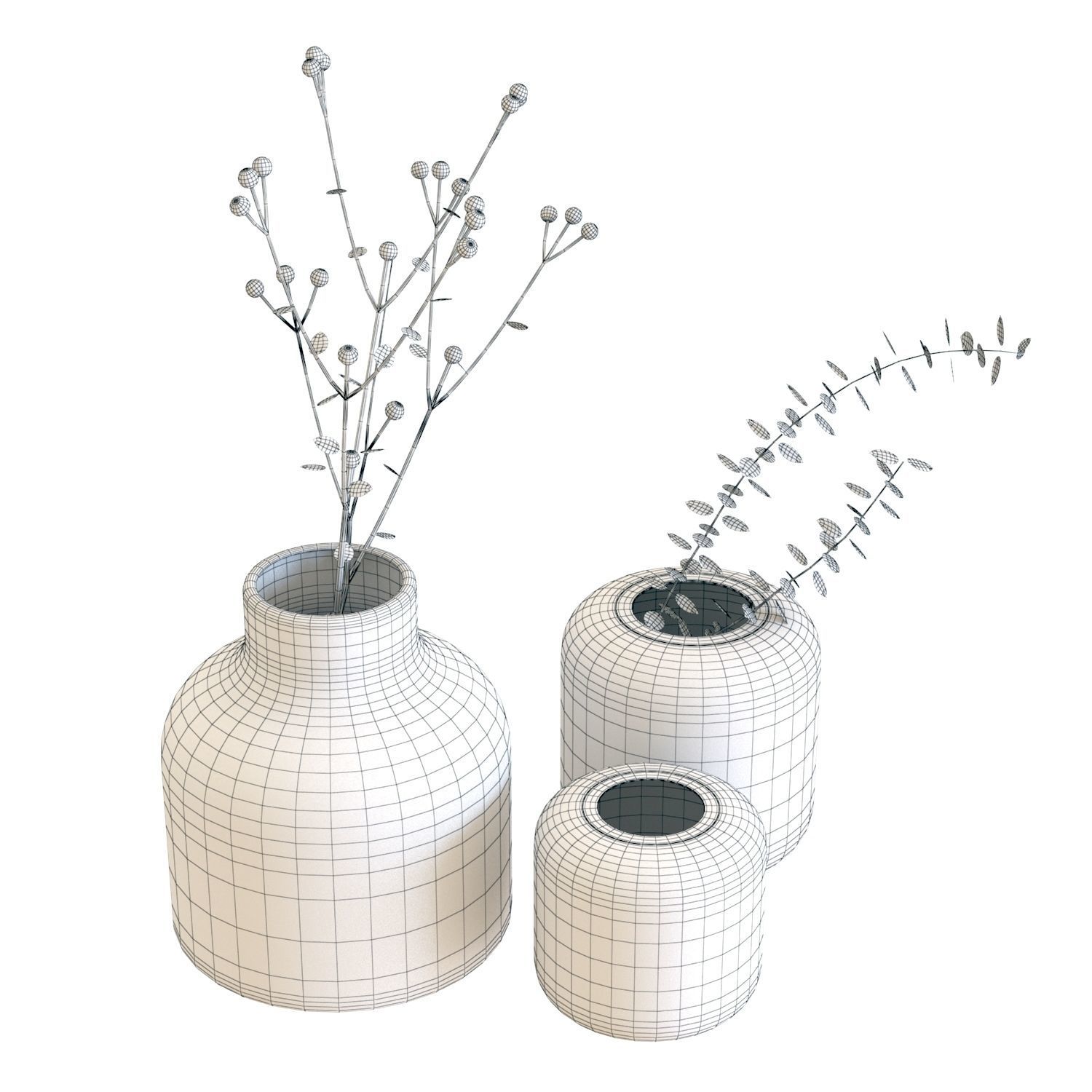 Crate and Barrel Poe and Daydream Vases 3D model_3