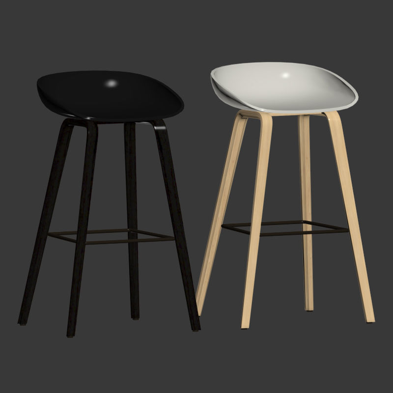 Hay Aas 32 Barstool 3D model_3