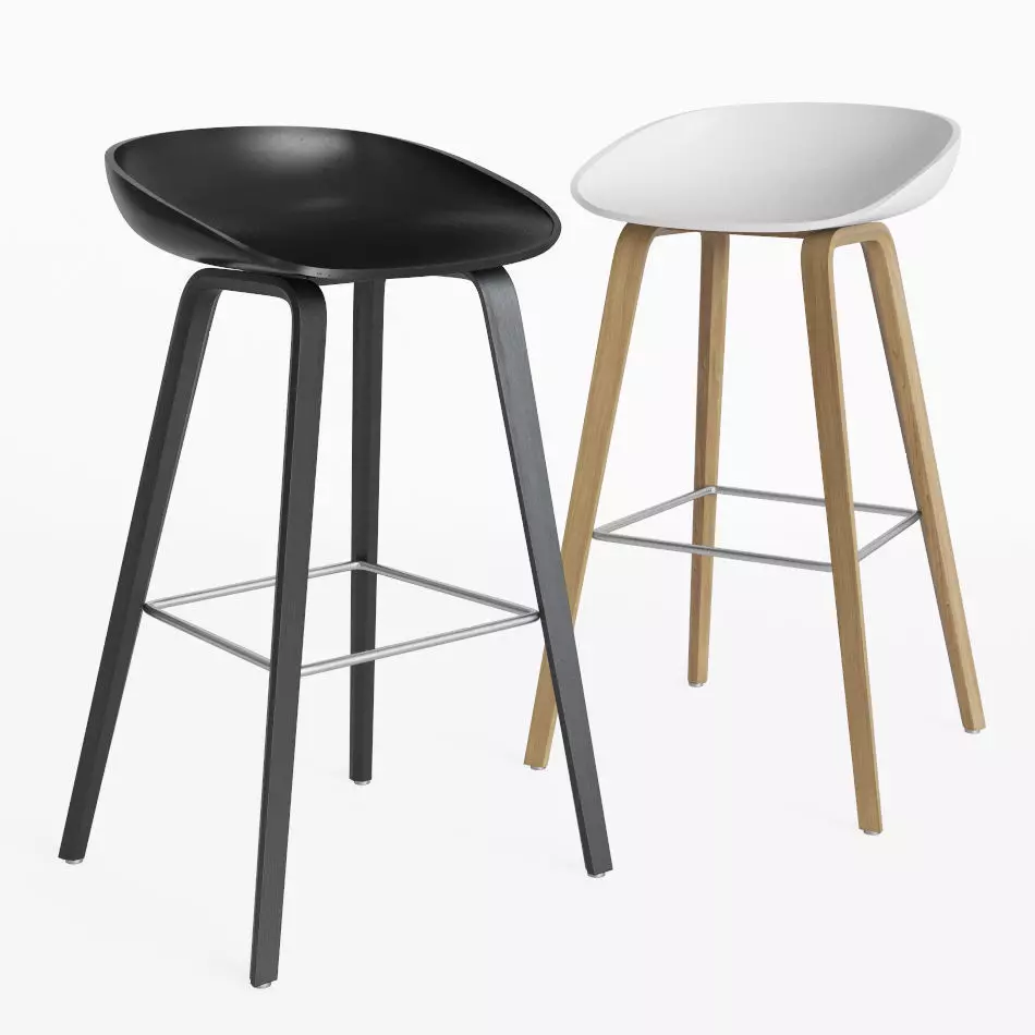 Hay Aas 32 Barstool 3D model_0