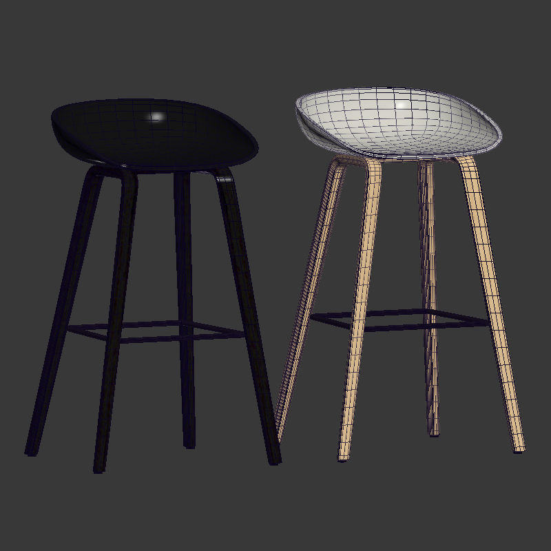 Hay Aas 32 Barstool 3D model_4