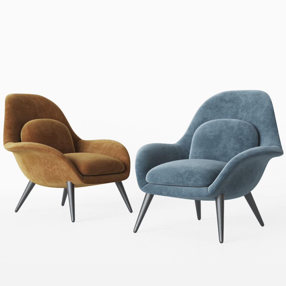 Swoon Lounge Fredericia Furniture 3D model_1