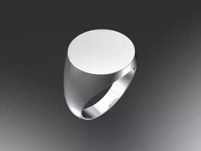 Round signet ring-base