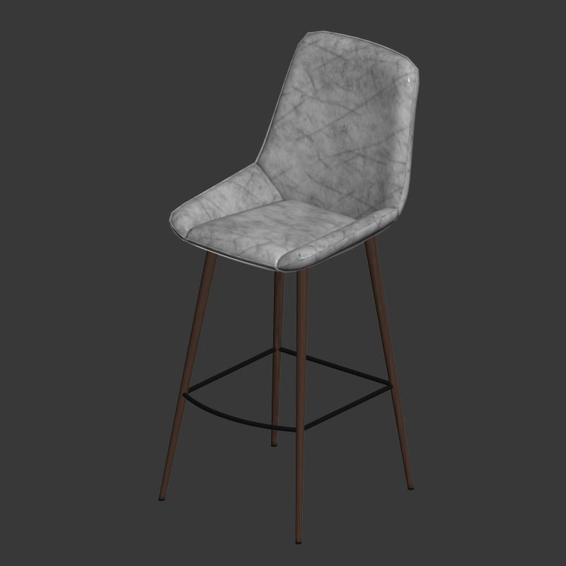 Loft Design Bar Stool Model 4034 3D model_3