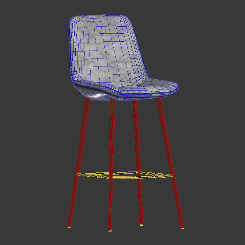 Loft Design Bar Stool Model 4034 3D model_4