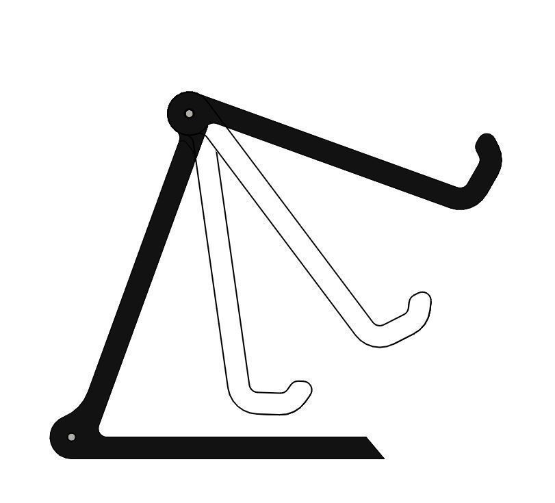 adjustable smart 3d pritable portable mobile phone stand 3D print model_4