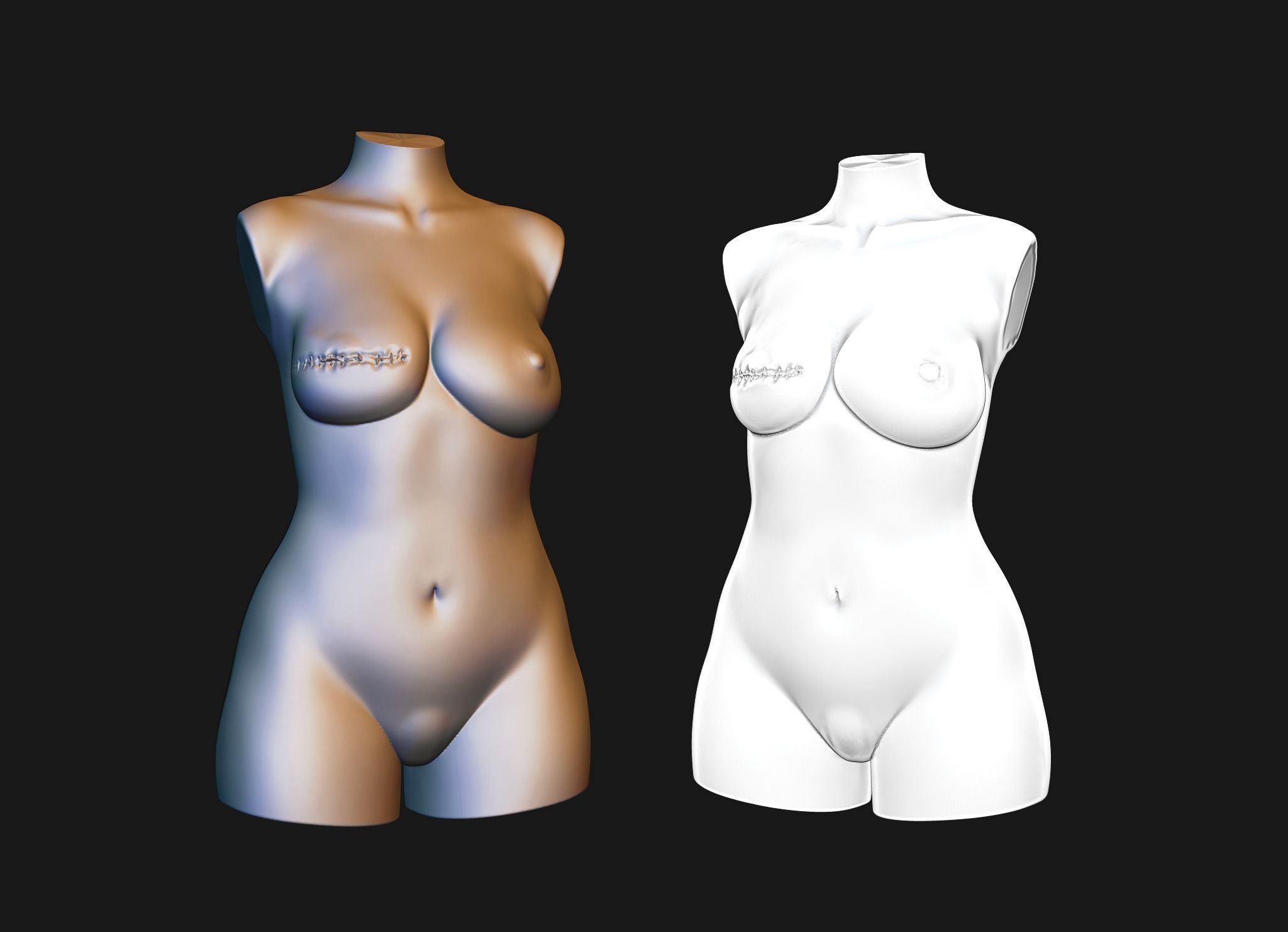 Pink ribbon Movement 3D print model 3D print model_8