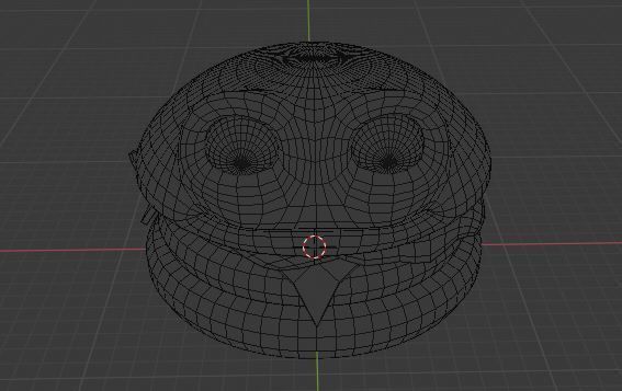 A Cute Cartoon Burger Character 3D Model 3D model_3