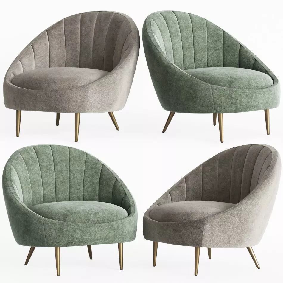 Ether Padded Armchair 3D model
