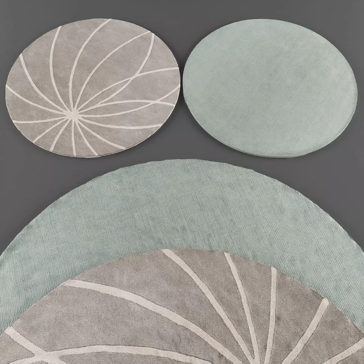 Rugs collection 222 Low-poly 3D model_0