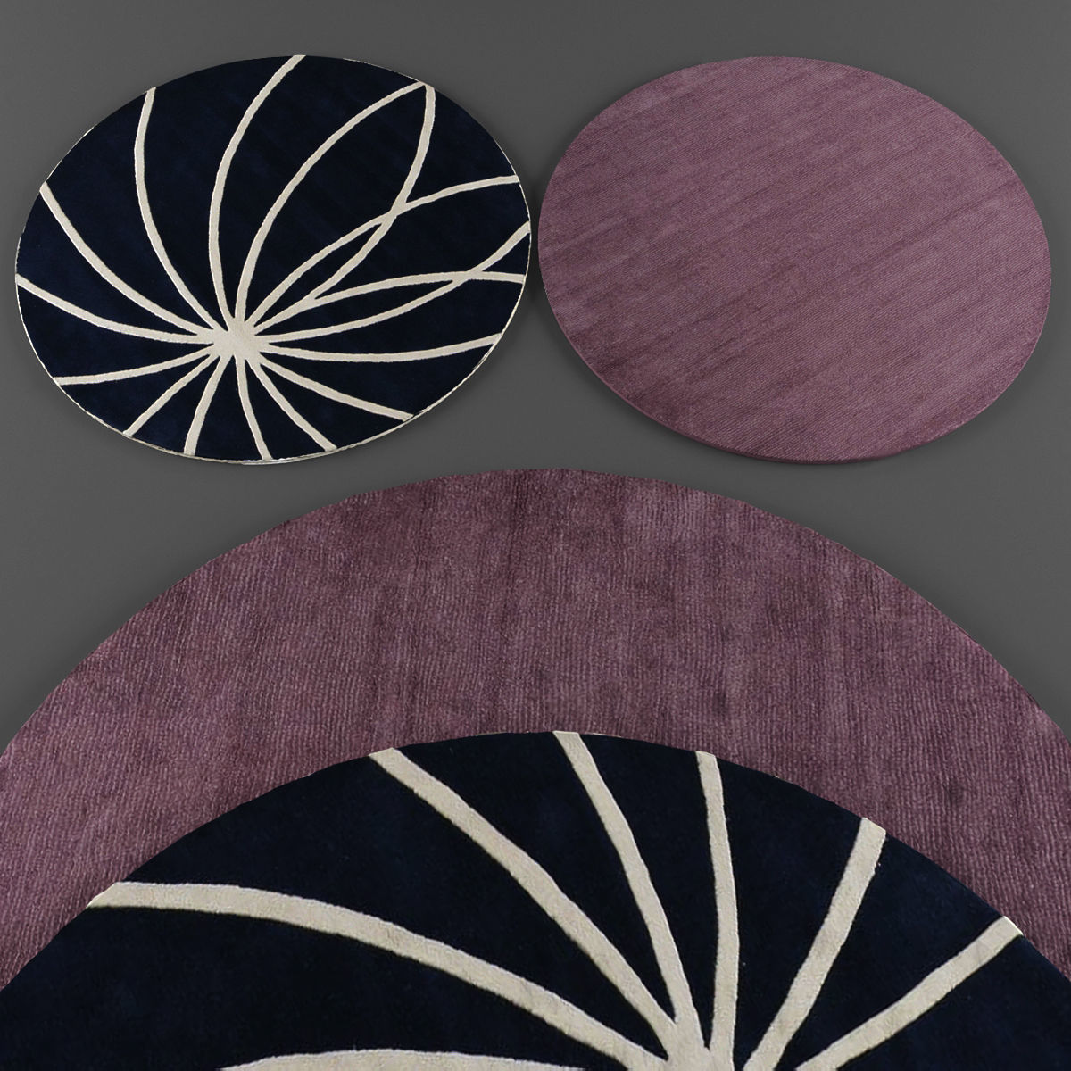 Rugs collection 222 Low-poly 3D model_1