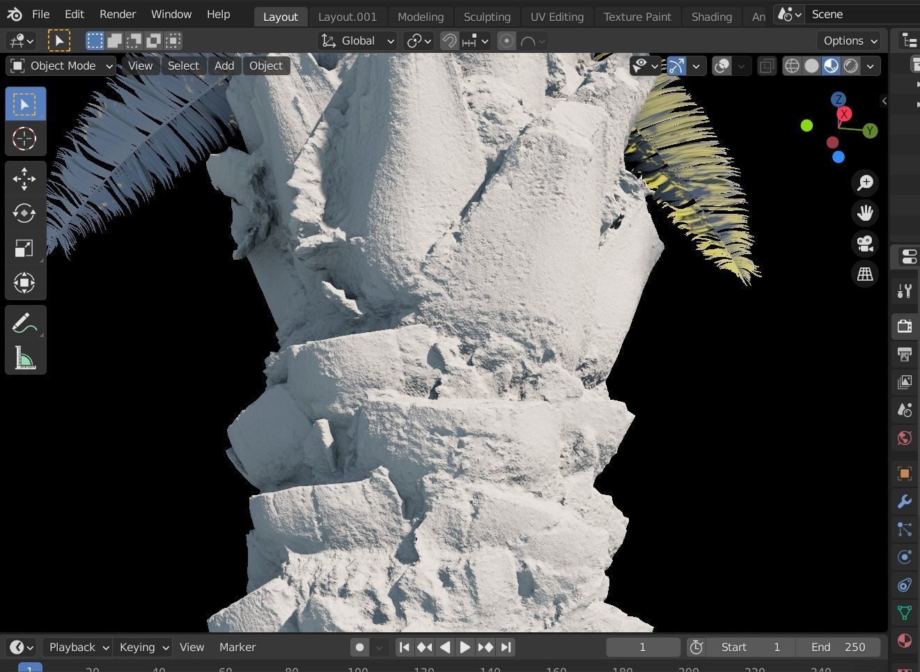 Phoenix Palm tree - variant02 - photoscan 3D model_13