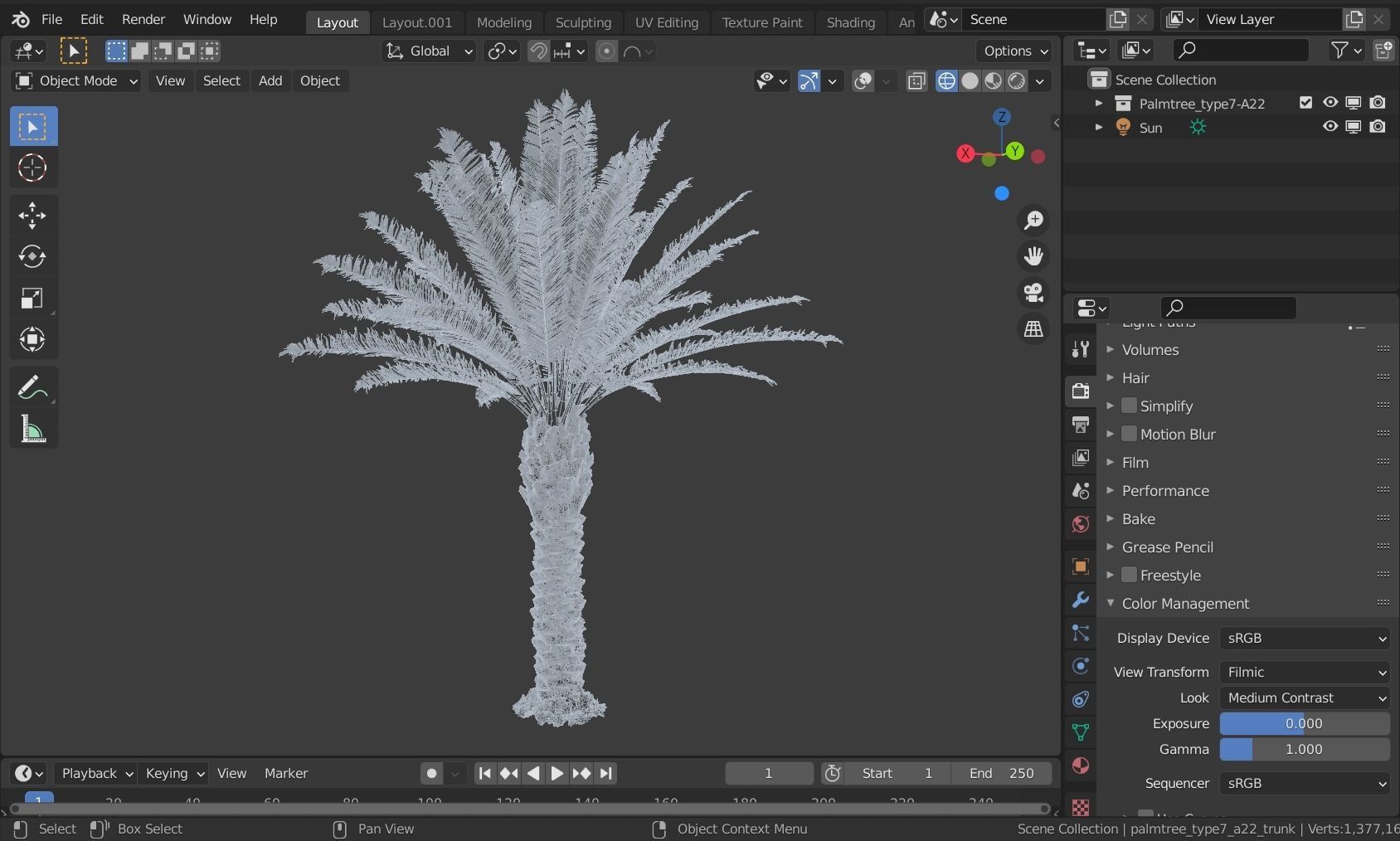 Phoenix Palm tree - variant02 - photoscan 3D model_6