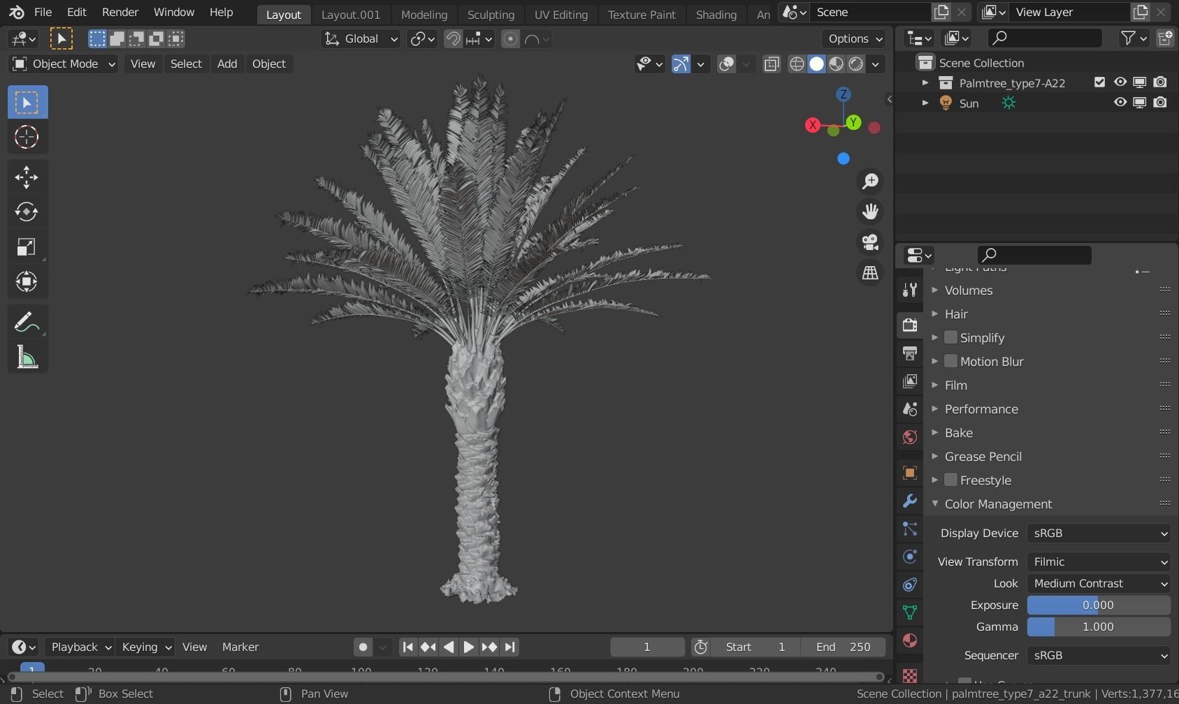 Phoenix Palm tree - variant02 - photoscan 3D model_8