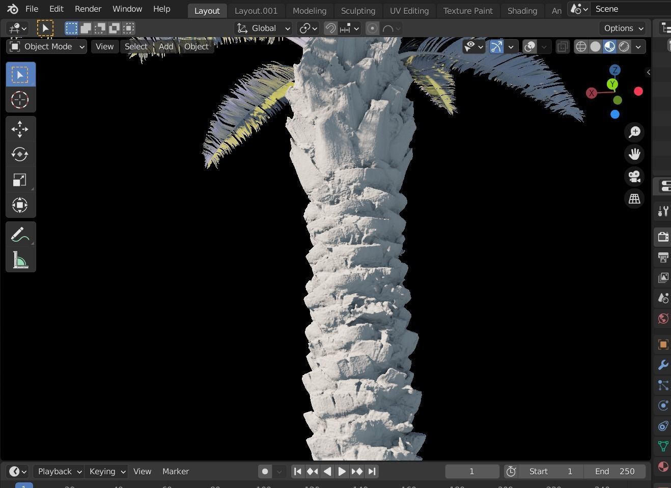 Phoenix Palm tree - variant02 - photoscan 3D model_12