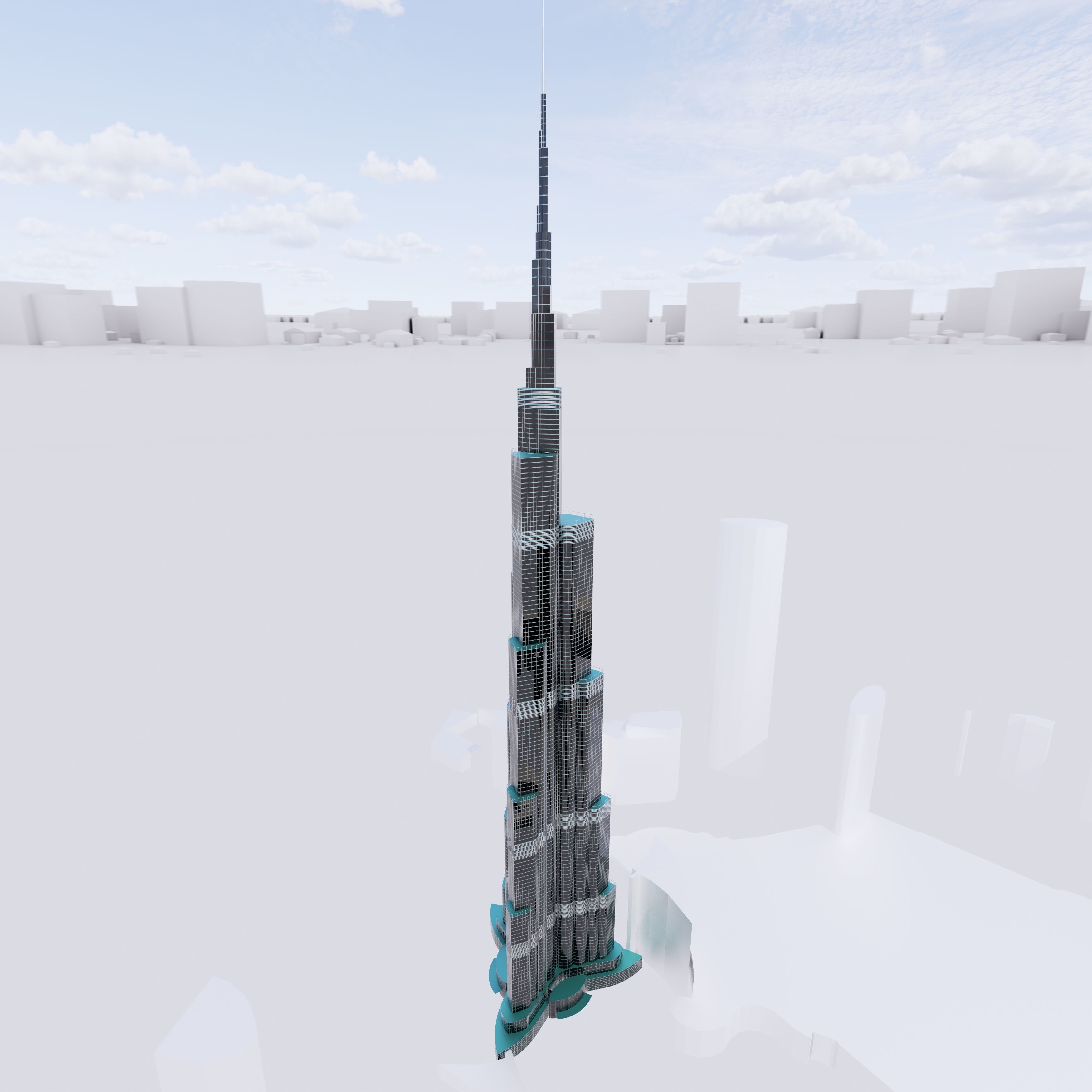 Burj Khalifa 3D model_11