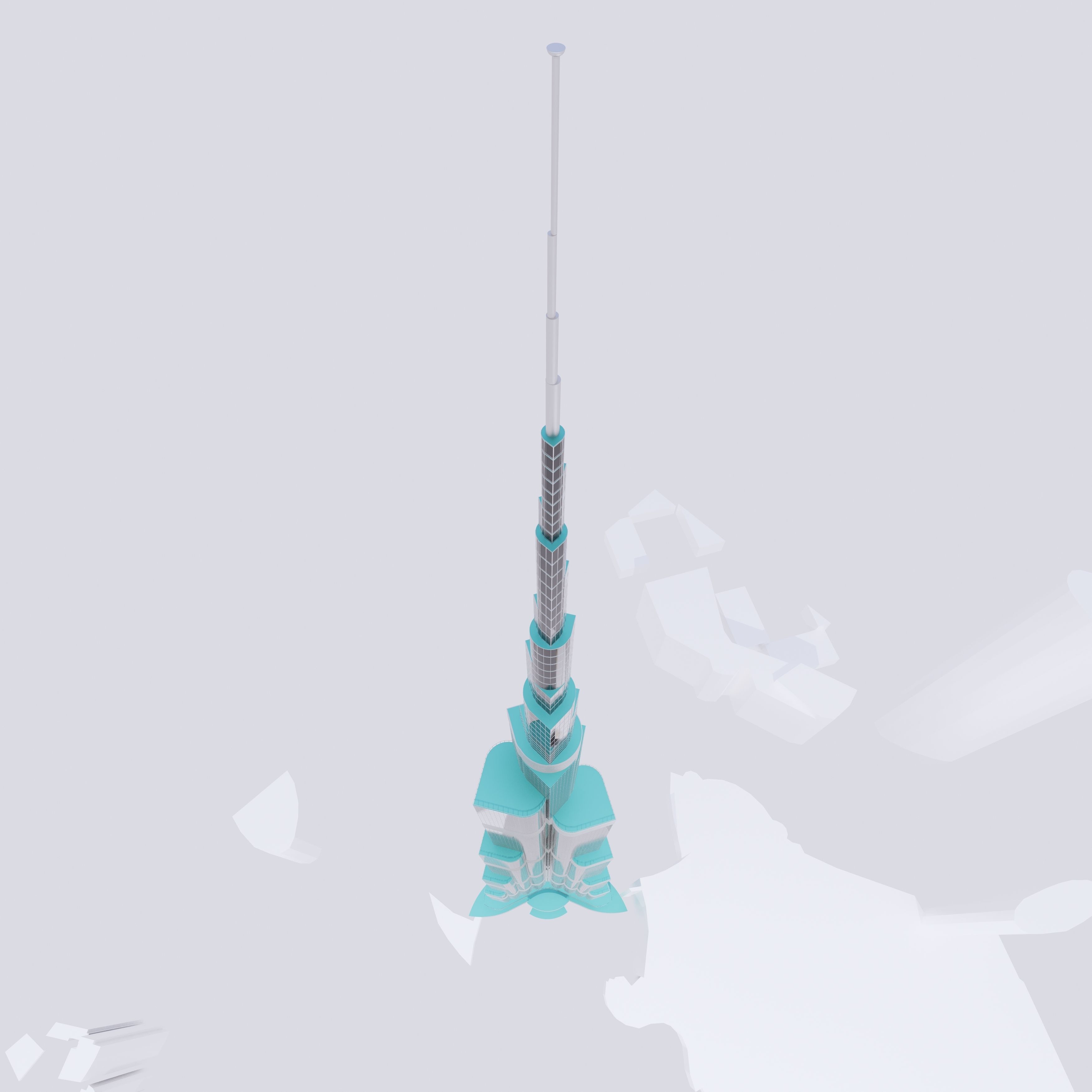 Burj Khalifa 3D model_10