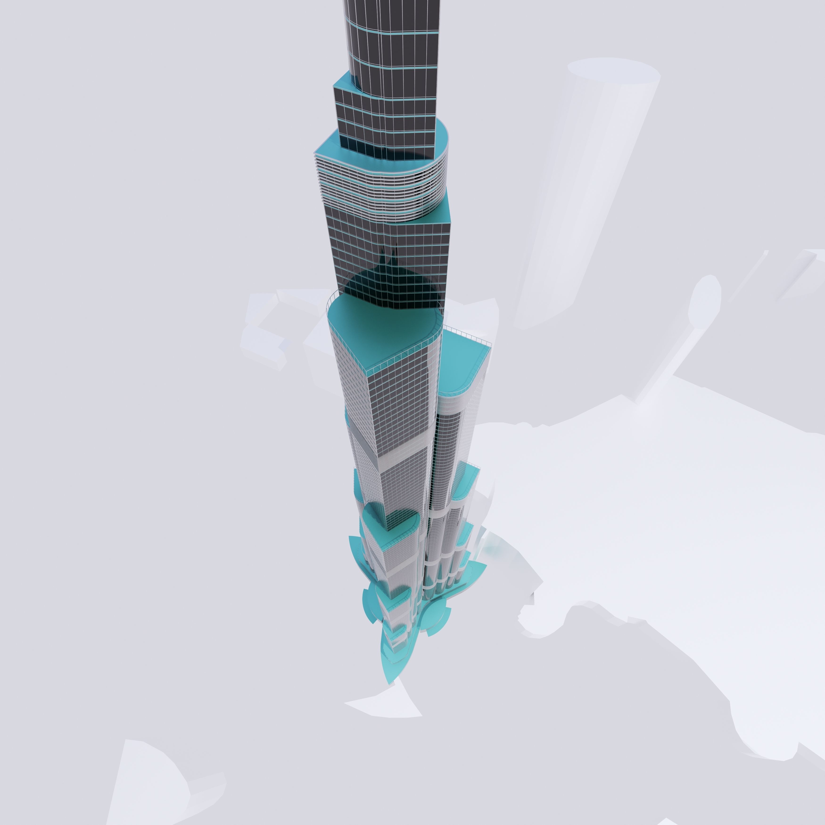 Burj Khalifa 3D model_9