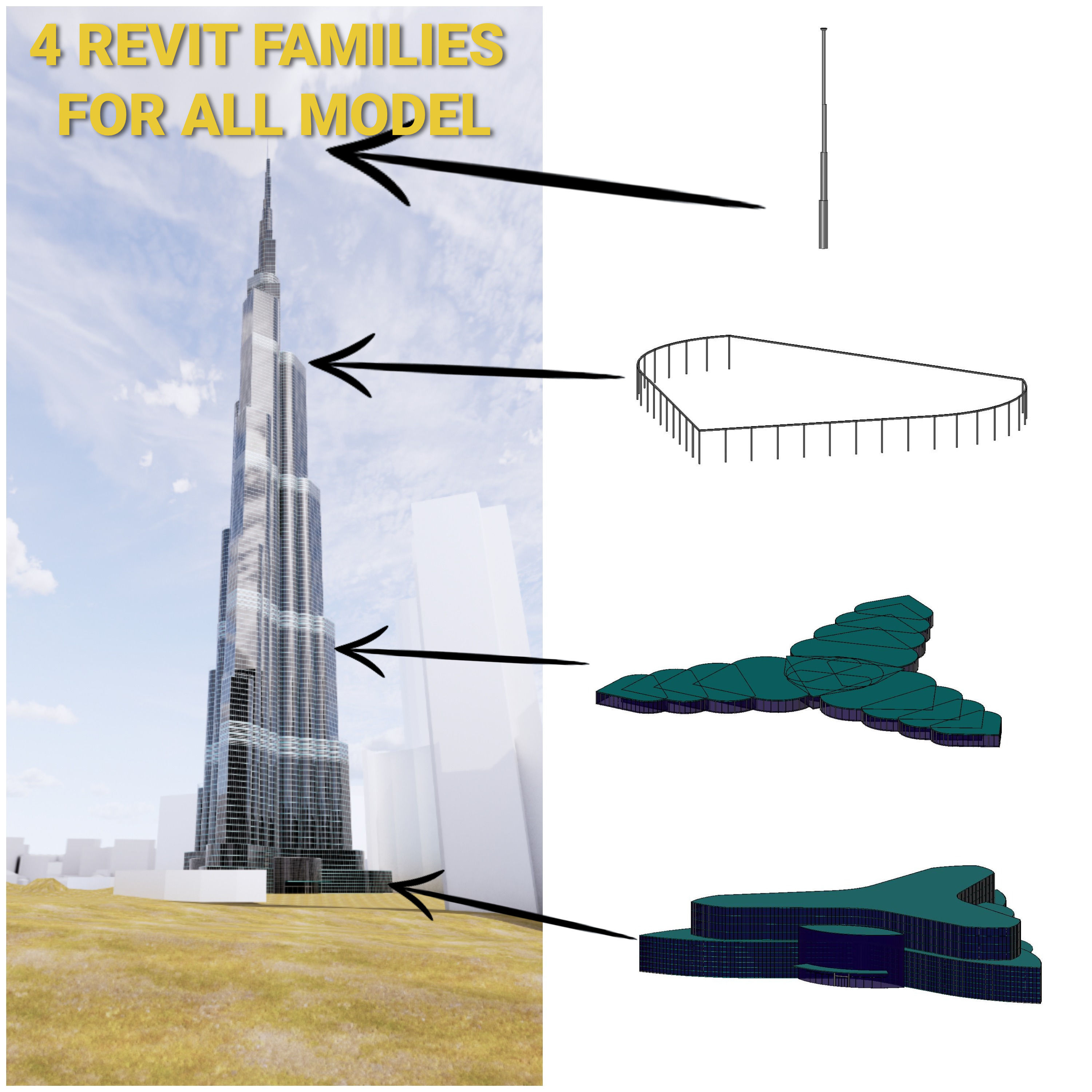 Burj Khalifa 3D model_2