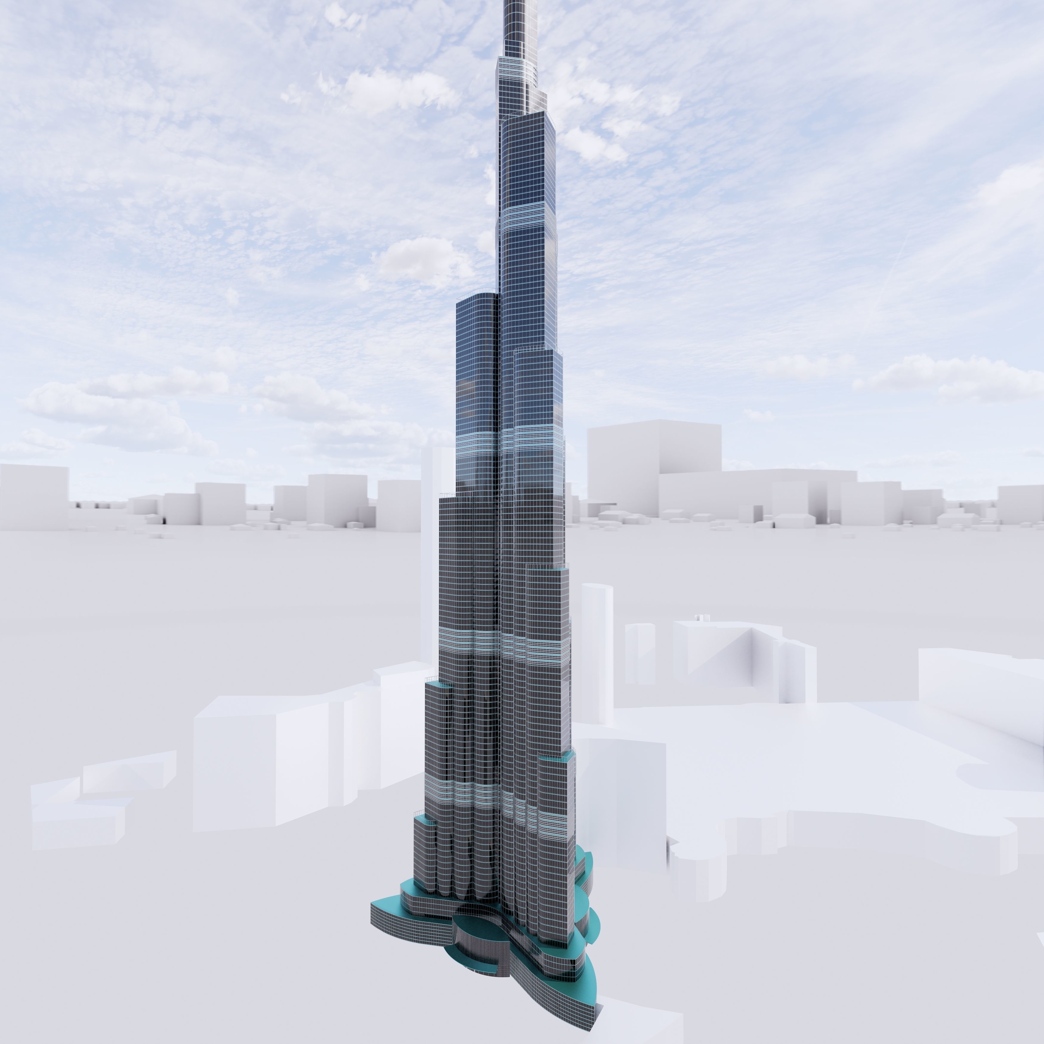 Burj Khalifa 3D model_4
