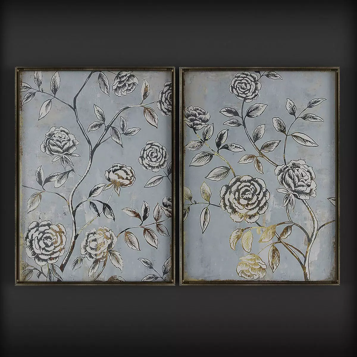 Picture Frames Low-poly 3D model_0