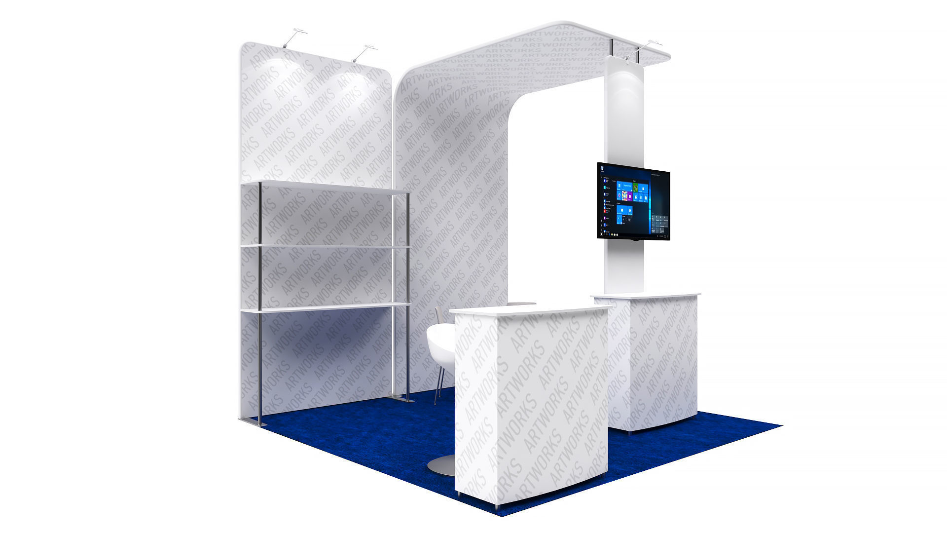 Exhibition booth 10x10ft 3DM004 3D model_2