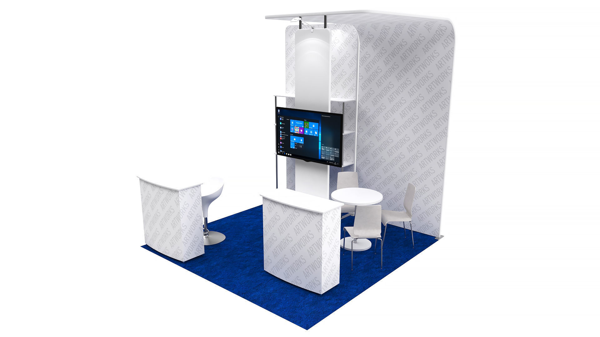 Exhibition booth 10x10ft 3DM004 3D model_3