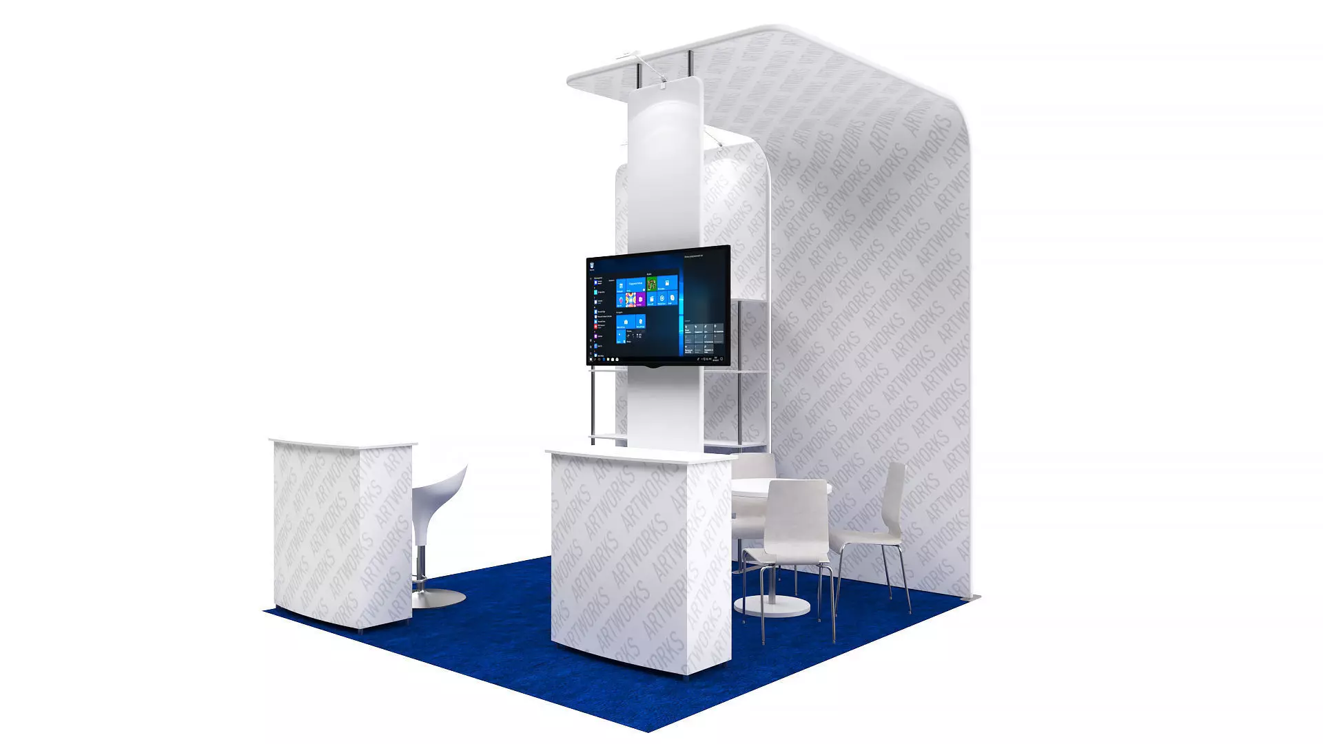 Exhibition booth 10x10ft 3DM004 3D model_0