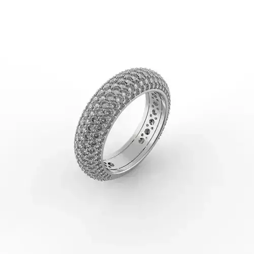 Bevelled Ring links with diamonds