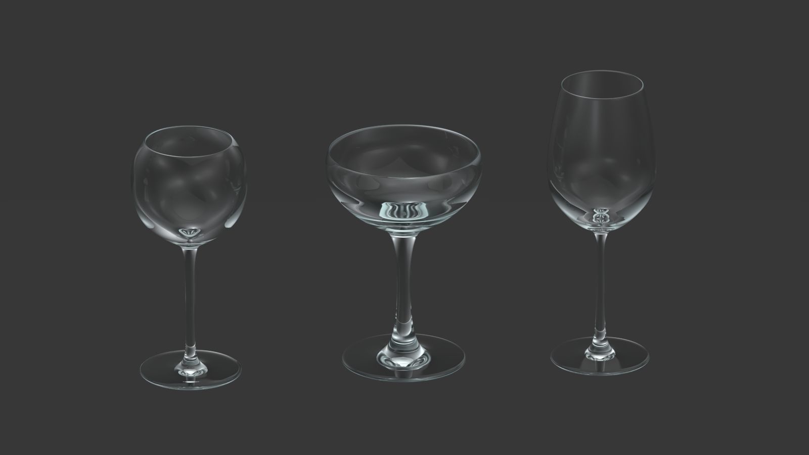 Set of glasses 3D model_1