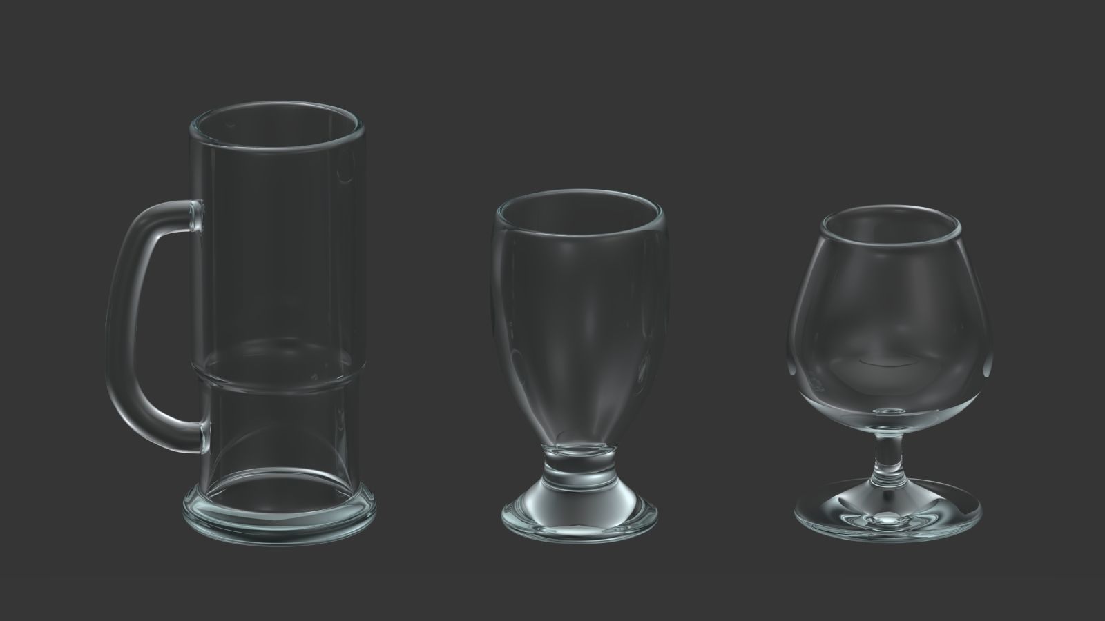 Set of glasses 3D model_4