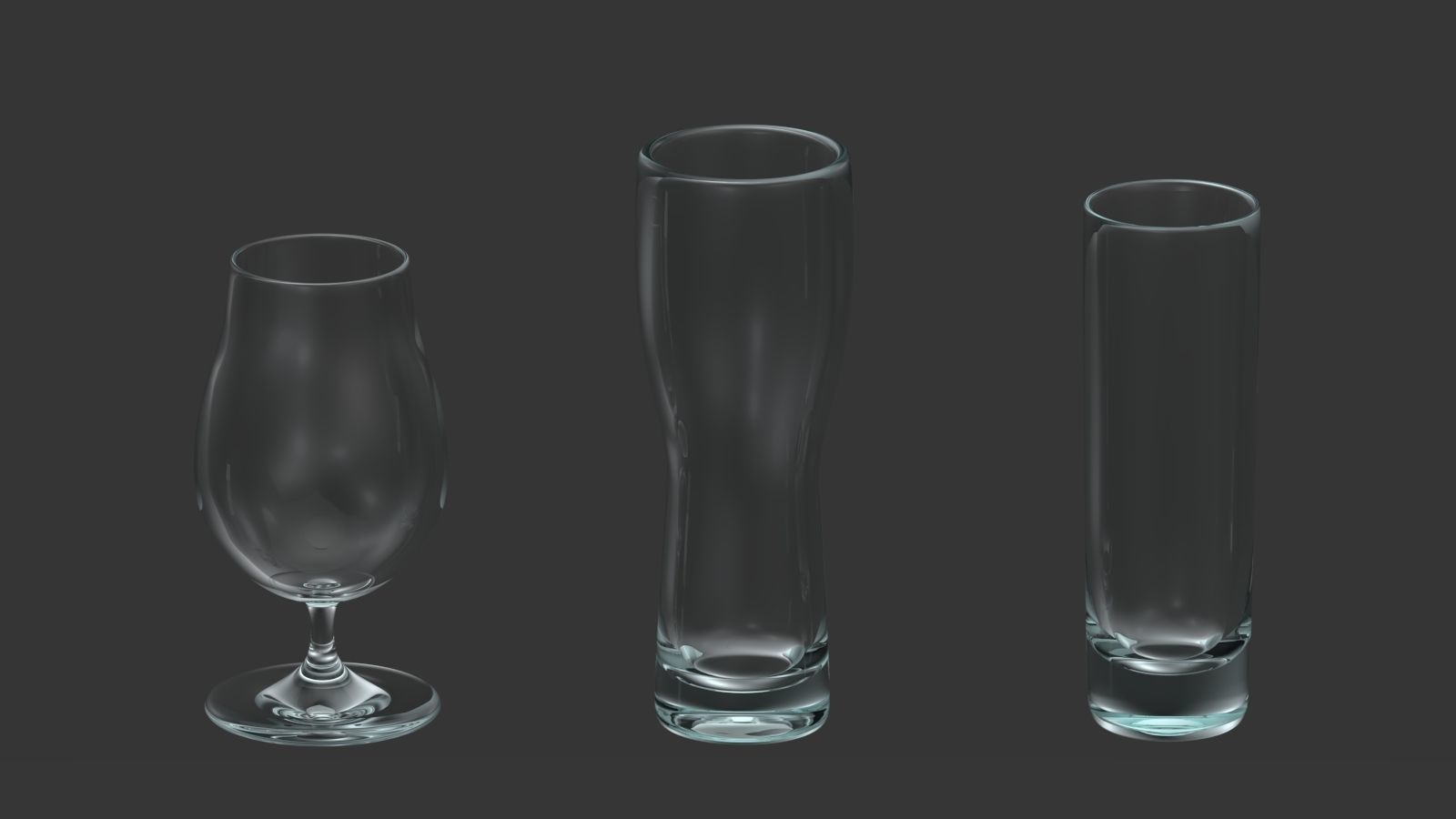 Set of glasses 3D model_5