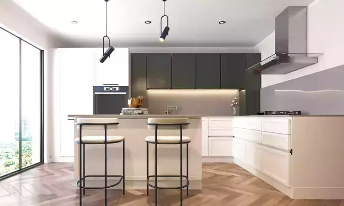 Contemporary L shape Kitchen