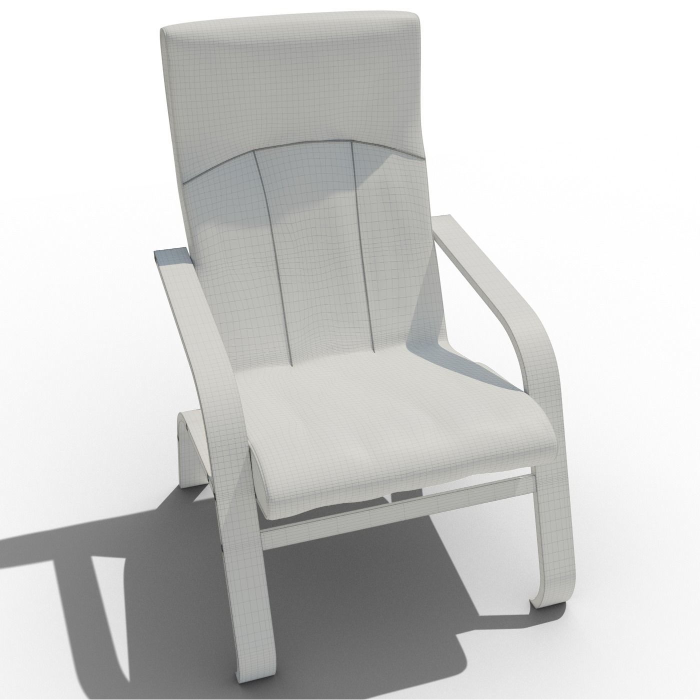 Fabric chair 3D model_4