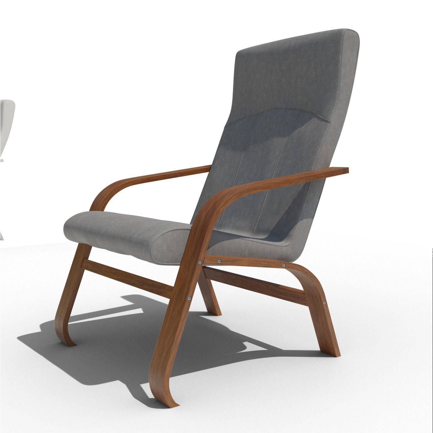 Fabric chair 3D model_1