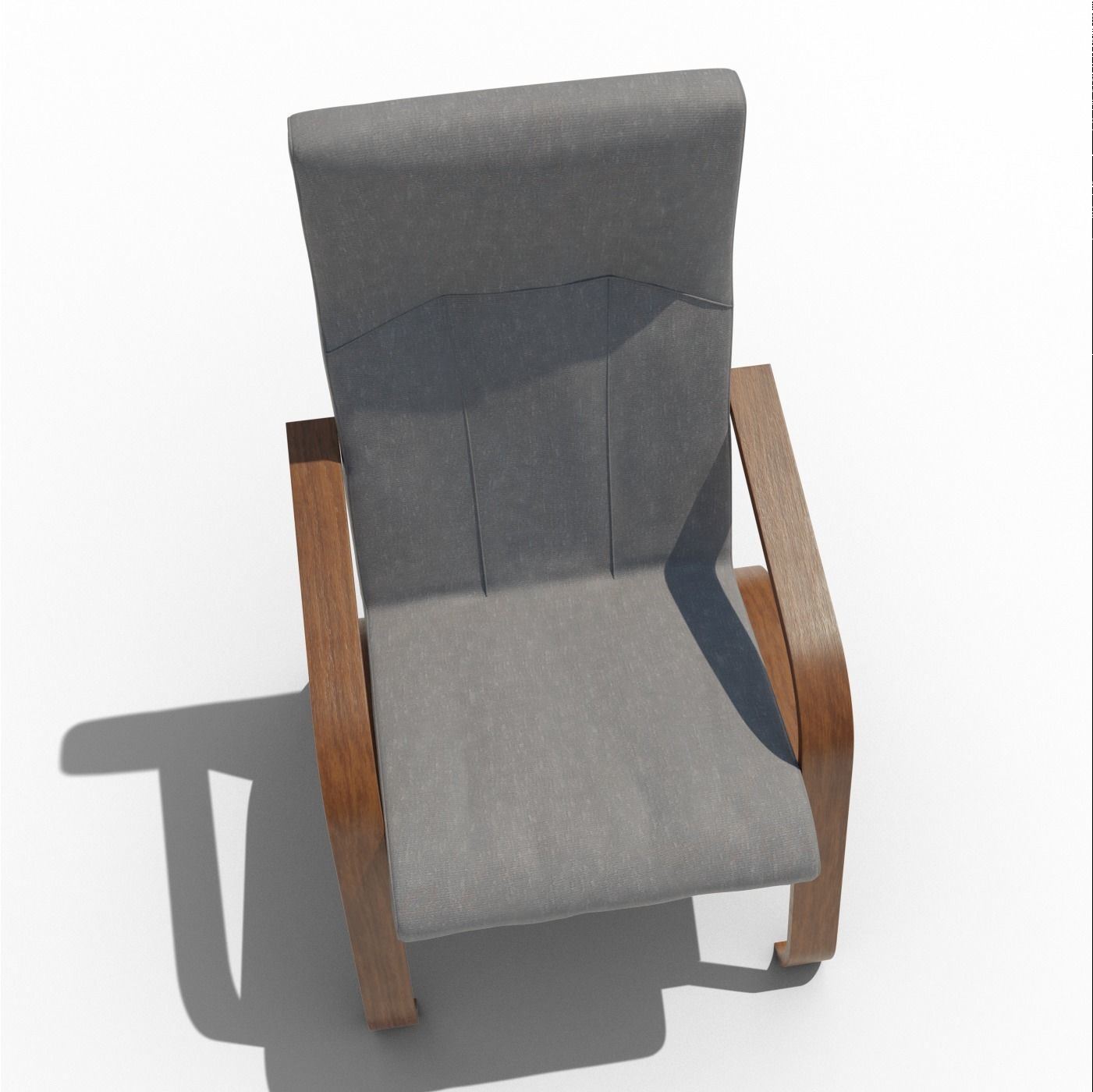 Fabric chair 3D model_3