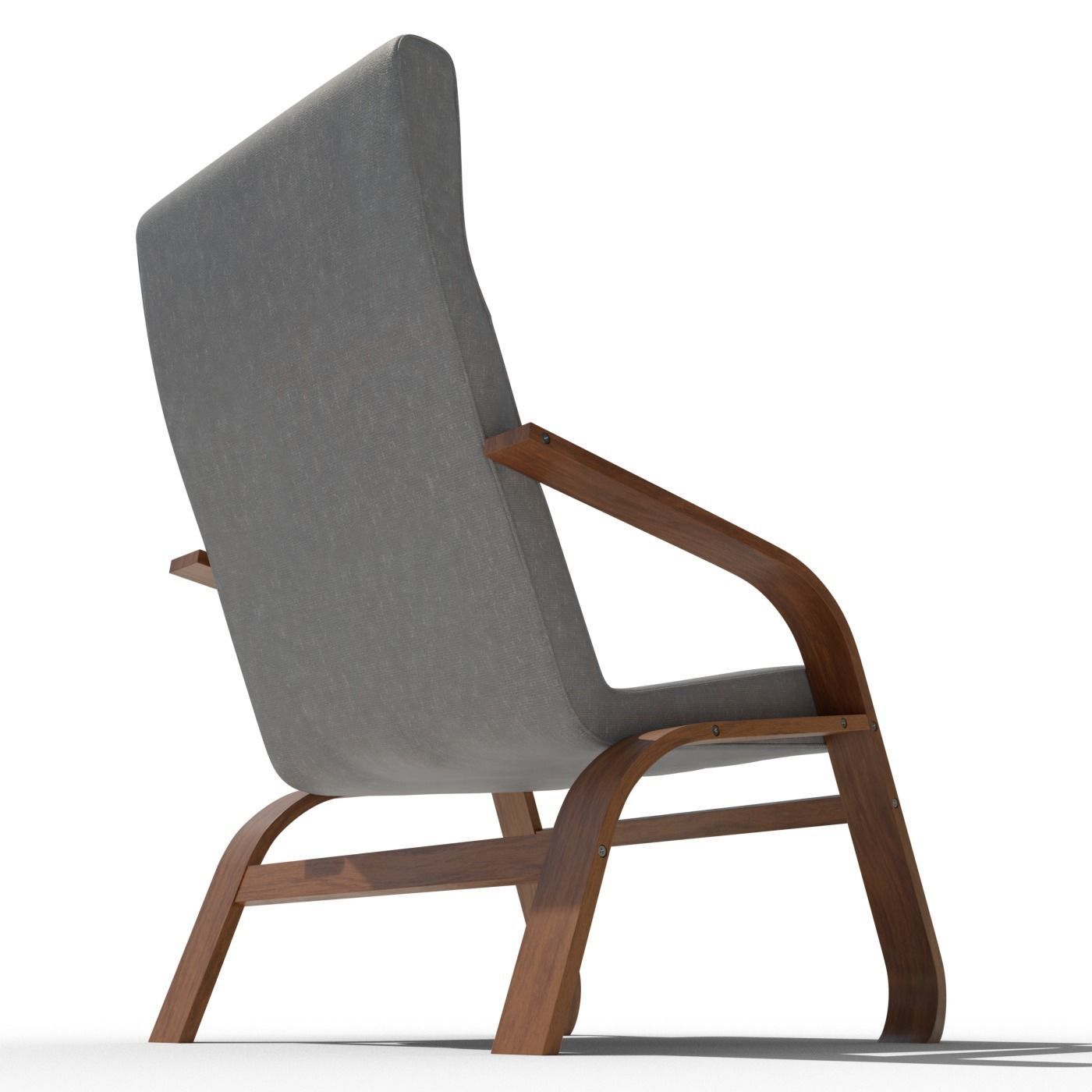 Fabric chair 3D model_2