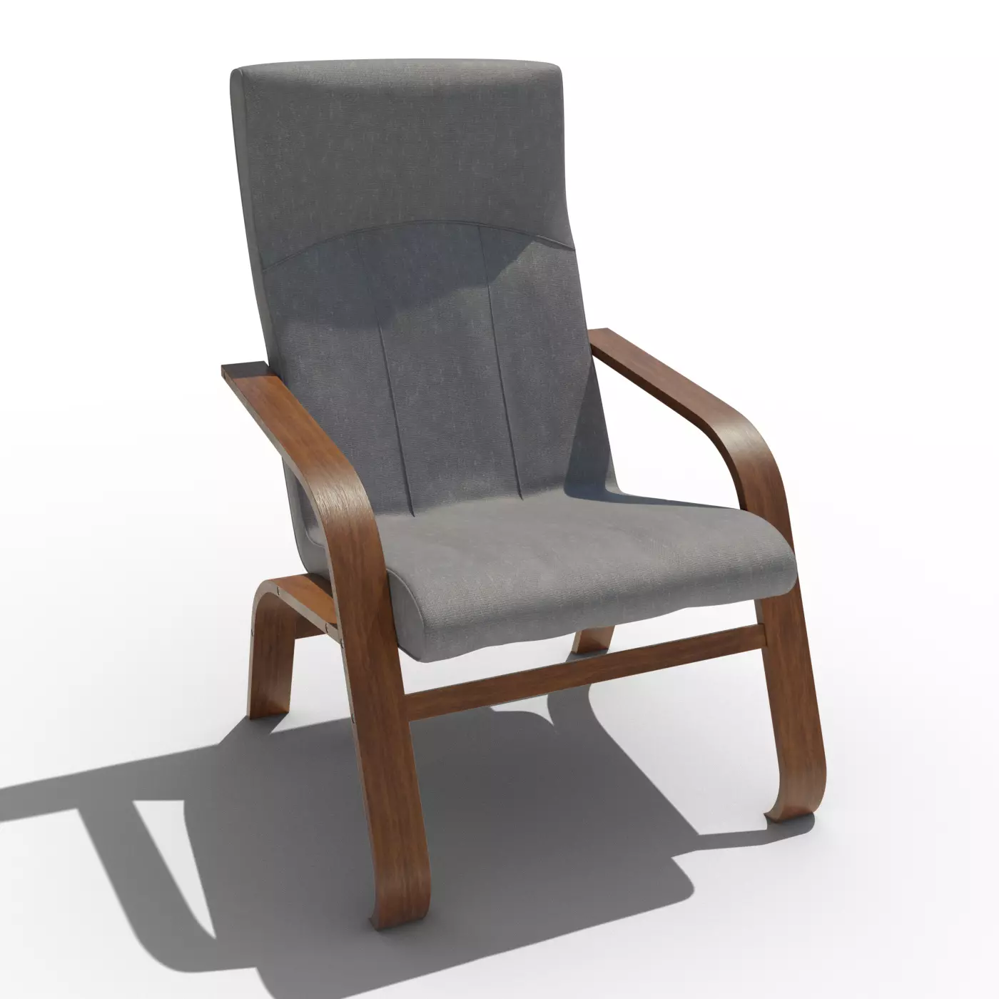 Fabric chair 3D model_0